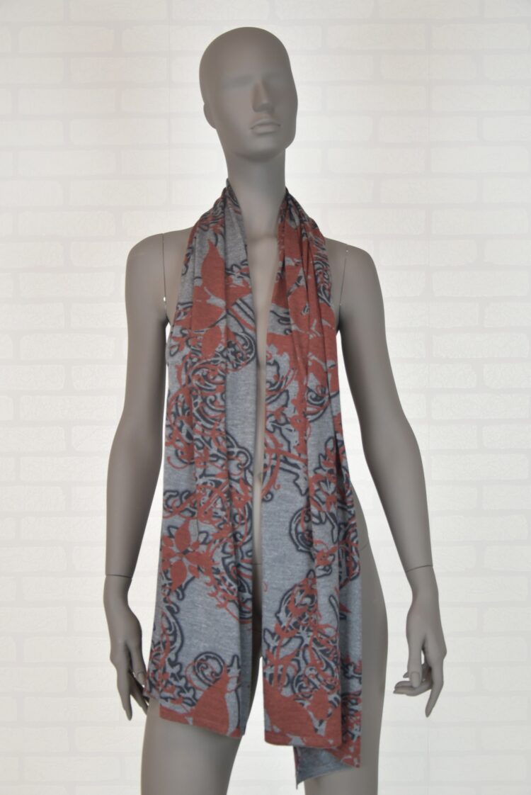 Sciarpa DAMASK in cashmere-seta