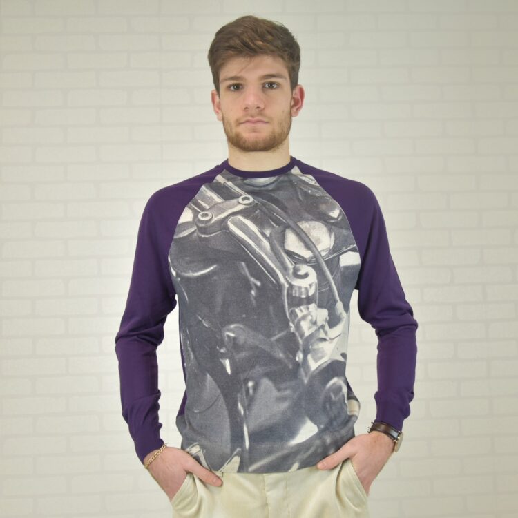 Girocollo raglan BIKER_viola