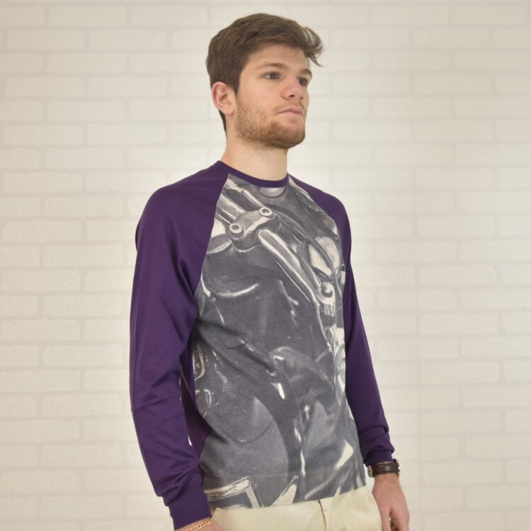 Girocollo raglan BIKER_viola