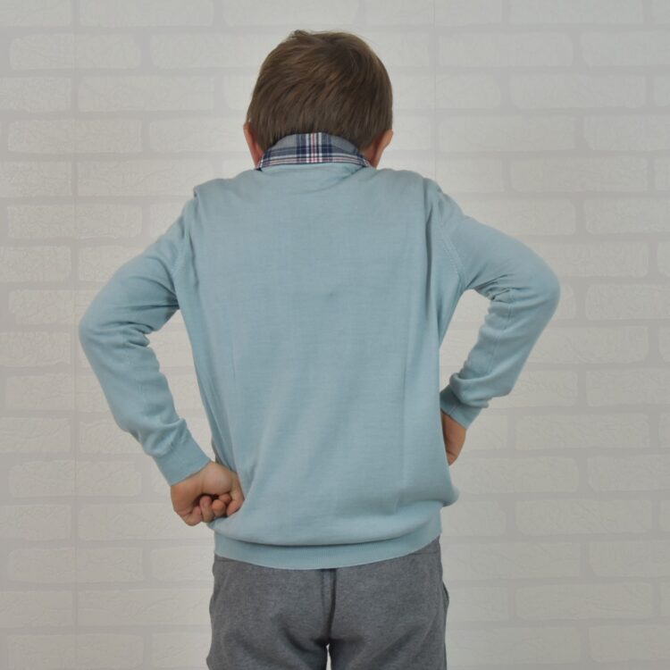 maglia bambino in cashmere stampata