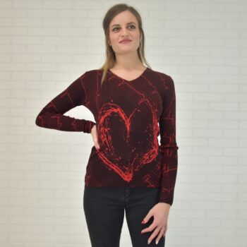 Maglia LOVE in cashmere-seta