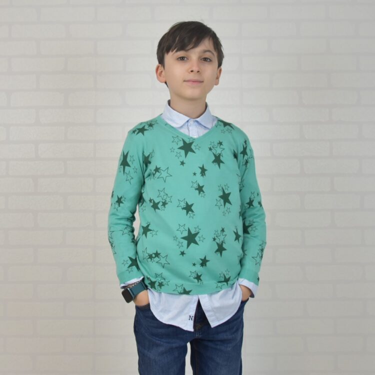 Maglia STARS in cashmere-seta